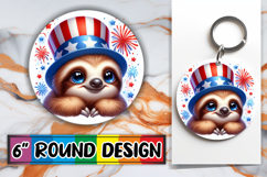 Cozy Circle Car Coaster Sublimation, USA Animals Product Image 1