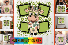 RADIANT TSHIRT Gift Ideas PNG, Cute Cow Product Image 1