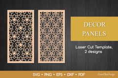 Vertical Decor Panels SVG, Laser Cut Template DXF, Wall Art Product Image 1