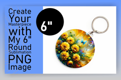 Gorgeous Round Design Sublimation PNG , Flowers Product Image 1
