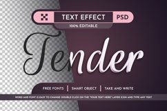 Tender - Editable Text Effect, Font Style Product Image 1
