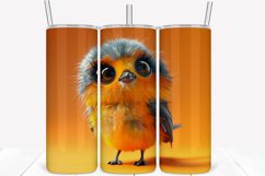 3D Cartoon Bird 20oz Skinny Tumbler Wrap Product Image 1