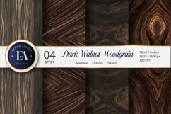 Luxury Dark Walnut Woodgrain Seamless Digital Paper Product Image 1