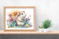 Cute Little Mouse Watercolor clipart, print design PNG Product Image 2