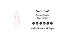 Summer Earrings Laser Cut SVG Bundle Product Image 26