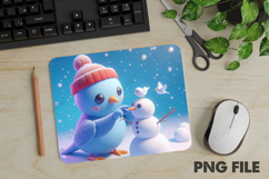 Bird Uilding, Christmas Animal Mouse Pad PNG,Cute Pet Gift Product Image 1