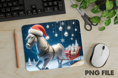 Horse, Christmas Animal Mouse Pad PNG,Cute Pet Gift Product Image 1