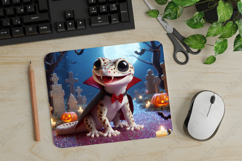 Gecko, Halloween Mouse Pad PNG, Cute Pet Gift Product Image 1