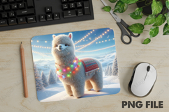 Alpaca, Christmas Animal Mouse Pad PNG,Cute Pet Gift Product Image 1