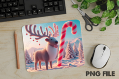 Caribou, Christmas Animal Mouse Pad PNG,Cute Pet Gift Product Image 1