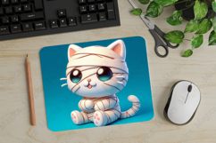 Kitten, Halloween Mouse Pad PNG, Cute Pet Gift Product Image 1