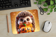 Hedgehog, Halloween Mouse Pad PNG, Cute Pet Gift Product Image 1
