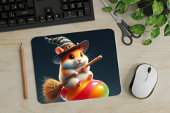 Hamster, Halloween Mouse Pad PNG, Cute Pet Gift Product Image 1