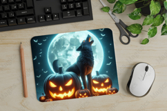 Wolf, Halloween Mouse Pad PNG, Cute Pet Gift Product Image 1