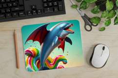Dolphin, Halloween Mouse Pad PNG, Cute Pet Gift Product Image 1