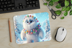 Yeti, Halloween Mouse Pad PNG, Cute Pet Gift Product Image 1