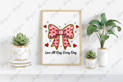 Valentine's Day Heart Coquette Bow Png Product Image 3