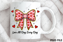 Valentine's Day Heart Coquette Bow Png Product Image 4