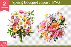 Spring Clipart PNG Spring Floral Bouquet Clipart Product Image 1