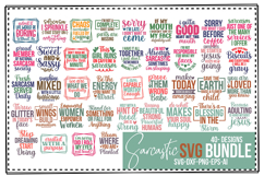 Sarcastic SVG Bundle, Funny Sarcasm Quotes Svg Designs Product Image 1