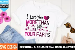 Valentine SVG| I Love You More | Happy Valentine's Day SVG Product Image 3