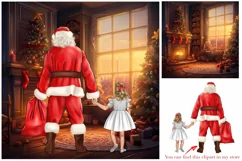 Christmas background, porch wreath on the door Product Image 10