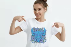 Taurus png zodiac sign floral vintage boho 3 PNG Product Image 3
