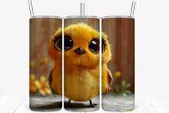 3D Cartoon Bird 20oz Skinny Tumbler Wrap Product Image 1