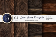 Dark Walnut Woodgrain Polished Texture Digital Paper Product Image 1