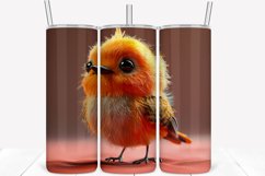 3D Cartoon Bird 20oz Skinny Tumbler Wrap Product Image 1