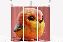 3D Cartoon Bird 20oz Skinny Tumbler Wrap Product Image 1