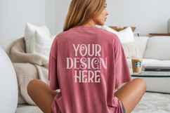 Wine Comfort Colors C1717 Shirt Mockup, CC 1717 T-shirt C Product Image 1