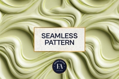 Matcha Latte Swirl Pattern, Creamy Matcha Abstract Paper Product Image 3