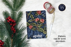 Embroidered Denim Digital Paper| Rose Denim Pattern Product Image 4