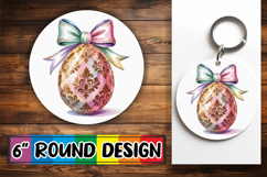 Timeless Circle Keychain Designs PNG, Easter Egg Product Image 1