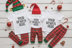 Christmas Family Matching Group T-Shirt Mockups | Holiday Fl Product Image 1