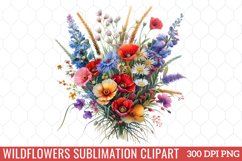 Wildflowers Sublimation Clipart Product Image 1