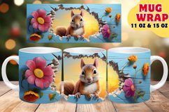 Flowering Wall Magic: Spring Mug Wrap Sublimation Product Image 1