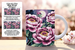 Inspiring 15oz Mug Wrap Png Template , Flowers Product Image 1