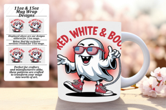 Fancy 11oz Mug Wrap Png Design , Funny Ghost Product Image 1