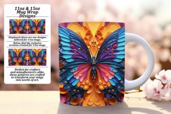 Colorful Butterfly Delight: Spring Mug Wrap Product Image 1