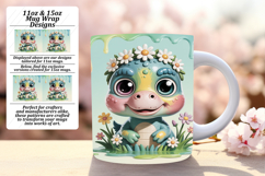 BEAUTIFUL PNG for 15oz Mug Wrap , Cute Dino Product Image 1