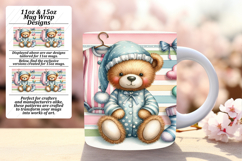 Lovely 11oz Mug Wrap Png Artwork , Teddy Bear Product Image 1