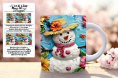 Holiday Snowman Sublimation Mug Wrap 11oz/15oz Summer Product Image 1