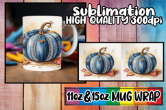 Sweet nostalgia 11oz 15oz sublimation wrap, Pumpkin Watercol Product Image 1