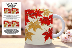 Bold 15oz Mug Wrap Png Design , 3D Flower Product Image 1