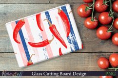 Cutting Board Design | Stripes | chili peppers Product Image 1