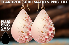 Bright Teardrop Earrings Designs PNG, Leopard Prints Product Image 1
