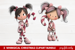 Whimsical Christmas Clipart | Cute Festive Holiday PNG Product Image 1