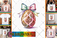 Vibrant TSHIRT Gift Ideas PNG, Easter Egg Product Image 1